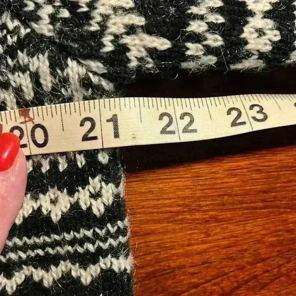Jones New York Womens Cardigan Black/Cream L Y2K Vintage Fair Isle Zip Front EUC - Picture 11 of 15